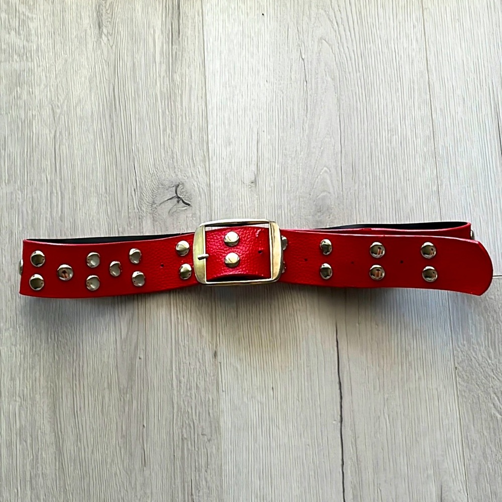 Red Studded 80’s Belt